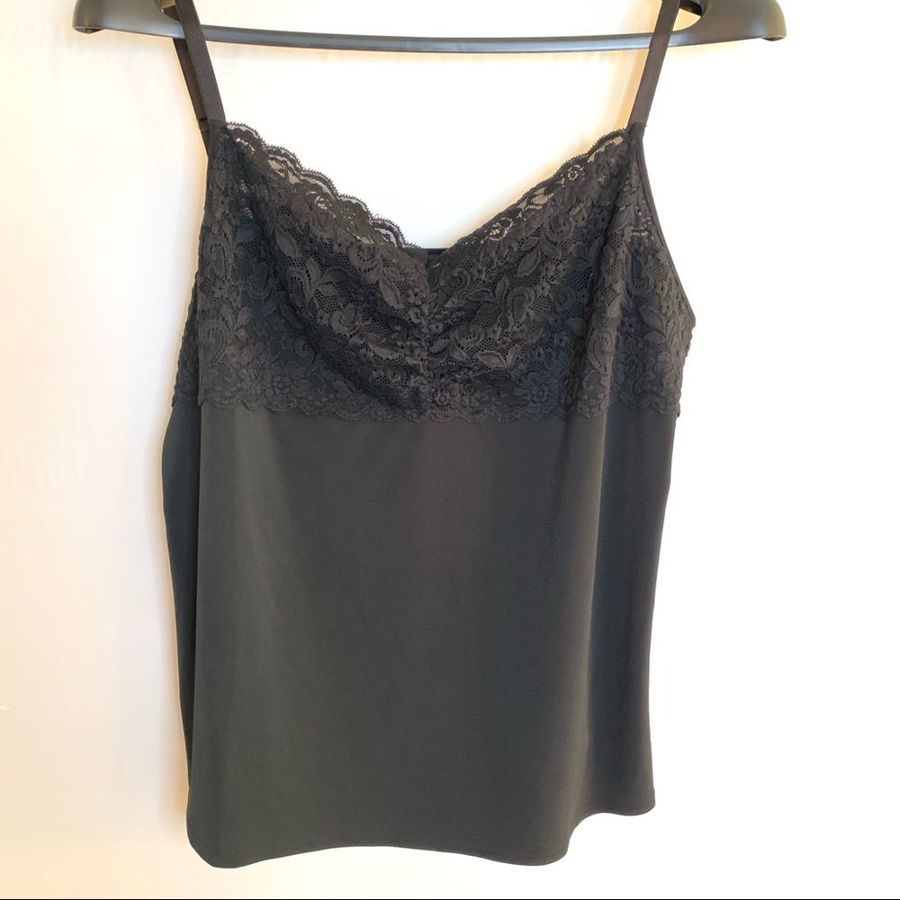 Avenue Black Camisole with Lace accent